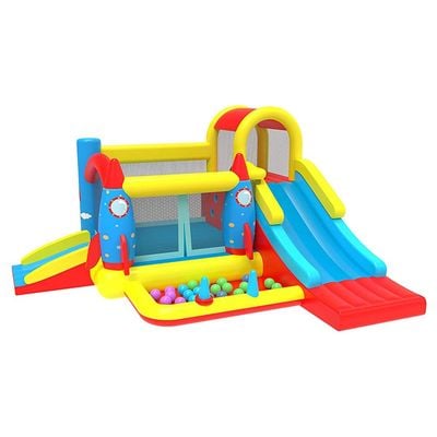 MYTS Rocket Design Inflatable Bounce Slide Water Park Bouncy Castle House